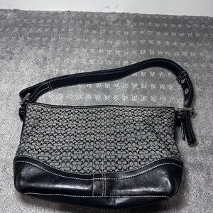 Coach Black Logo Shoulder Bag Vintage Y2K